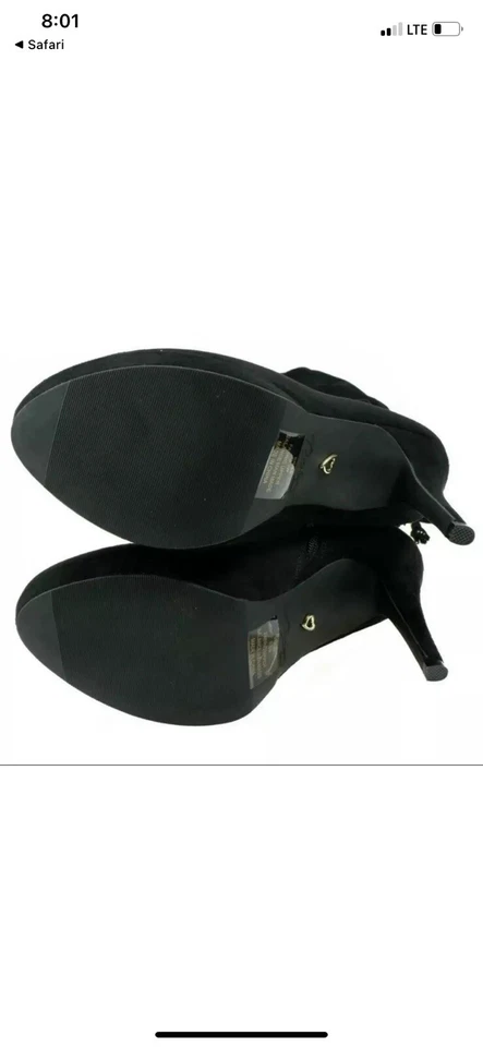 NWT Thalia Sodi Brisa 8.5 W Knee High Black Suede Stiletto Boots High Heels - Image 4 of 4