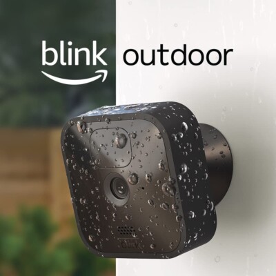 Blink Outdoor B086DKSHQ4 Kabelloses Überwachungssystem mit 3 Kameras für den Außenbereich - Schwarz