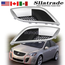 For Buick Regal Gs 2012-2017 Pair Front Bumper Fog Light Lamp Frame Lid Bezel