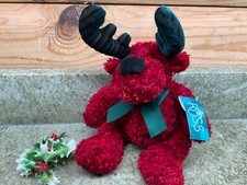 Russ Plush Stuffed Moose TWINKLE Red Green Holiday Sparkles 11 NOS