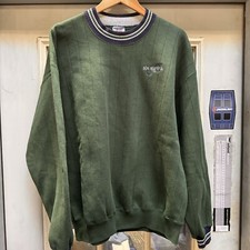 Vintage 90s Six Sigma Jerzees Super Sweats Crewneck Sz L Green Made In USA
