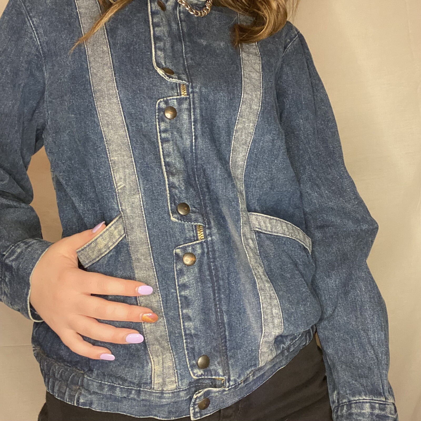 Rare Vintage 1980s Python Denim Jacket - image 3