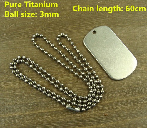 Pure Titanium Anti-allergy Necklace 3mm 