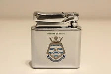 VINTAGE RARE NAVY BRAZIL SHIP CUSTODIO DE MELLO CIGARETTES PETROL LIGHTER"JBELO"