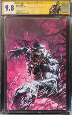 Venom #35 / #200 Virgin Exclusive CGC 9.8 SS 3x CATES STEGMAN