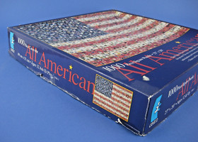 Ceaco All American Flag Jigsaw Puzzle 1000 Pieces Postage Stamps Diana van Nes