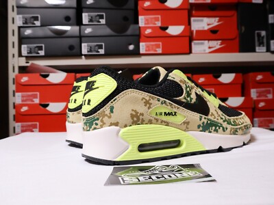 Size 11.5 - Nike Air Max 90 Premium Camo Pack - Gold Light Lemon 