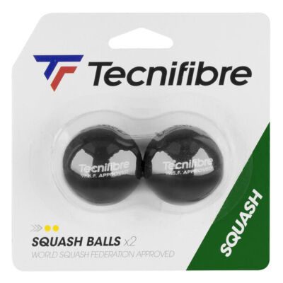 Tecnifibre Squash Balls blau rot einzeln doppelt gelb gepunktet - 2er-Pack