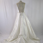 Mori Lee Wedding Dress Bridal A Line Lace Embroidered Back Beaded Waist UK 10 12