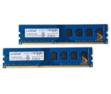 Crucial DDR3 8 GB RAM 2X 4 GB PC3-10600 1333MHZ 240Pin Unbuffered desktop Memory