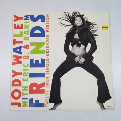 Jody Watley w/Eric B & Rakim ''Friends'' (1989, MCA, 12'' vinyl single) CLEAN Dj's