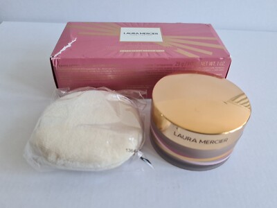 Laura Mercier MEDIUM DEEP Translucent Loose Setting Powder With Puff 29g Neu in OVP