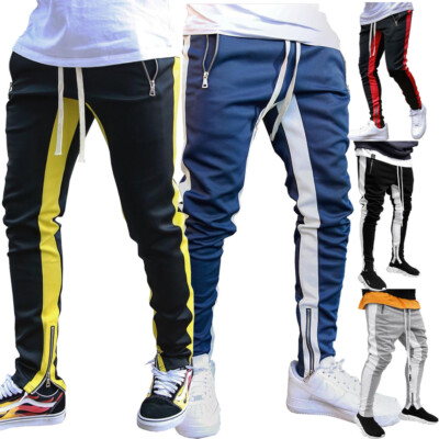 Mens Sweatpants Casual Slim Pants Workout Joggers Training Sport Trousers