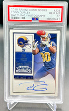 PSA 10 - 2015 Panini Contenders Rookie Ticket TODD GURLEY RC On Card AUTO #238. rookie card picture