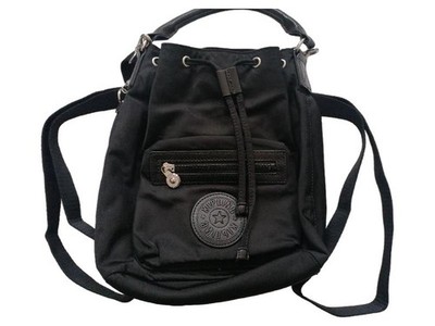 Kipling Damen Beuteltasche Rucksack Schwarz Polyamid Casual