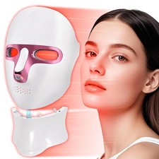 Red Light Therapy Face Mask and Neck Care Set: 7-color LED facial and neck light
