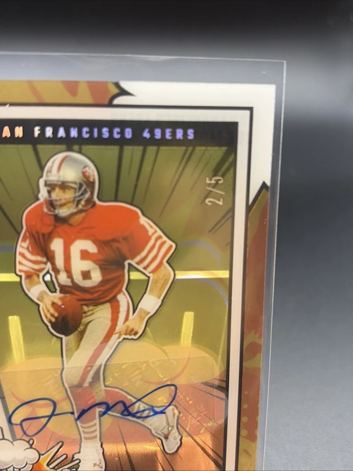 2025 Clearly Donruss Bomb Squad Joe Montana Auto /5 San Francisco 49ers - Image 3 of 3