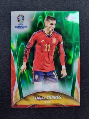Ferran Torres Green Ray Wave - Topps Chrome Euro 2024 - Spanien