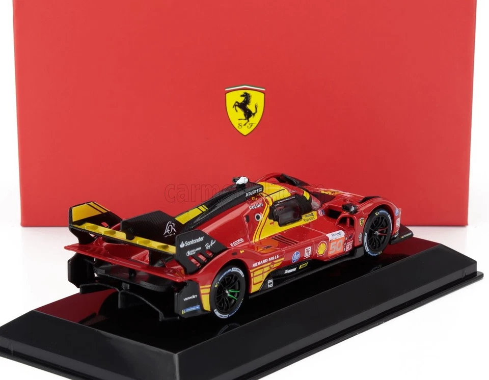 MODELLINO AUTO STATICO BURAGO FERRARI 499P LE MANS 2024 FUOCO VETRINA SCALA 1/43 - Immagine 2 di 4