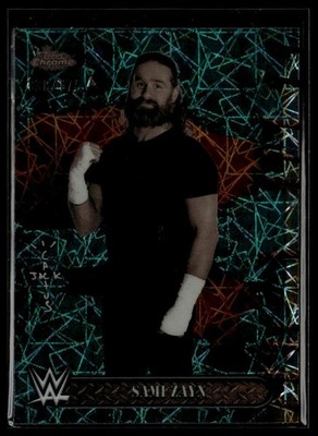 2025 Topps Chrome WWE x Cactus Jack #72 Sami Zayn Teal Lasers #/175