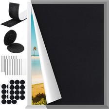 118" x 57" Portable Blackout Curtains 57W x 118L Pack of 1 , Black Silver