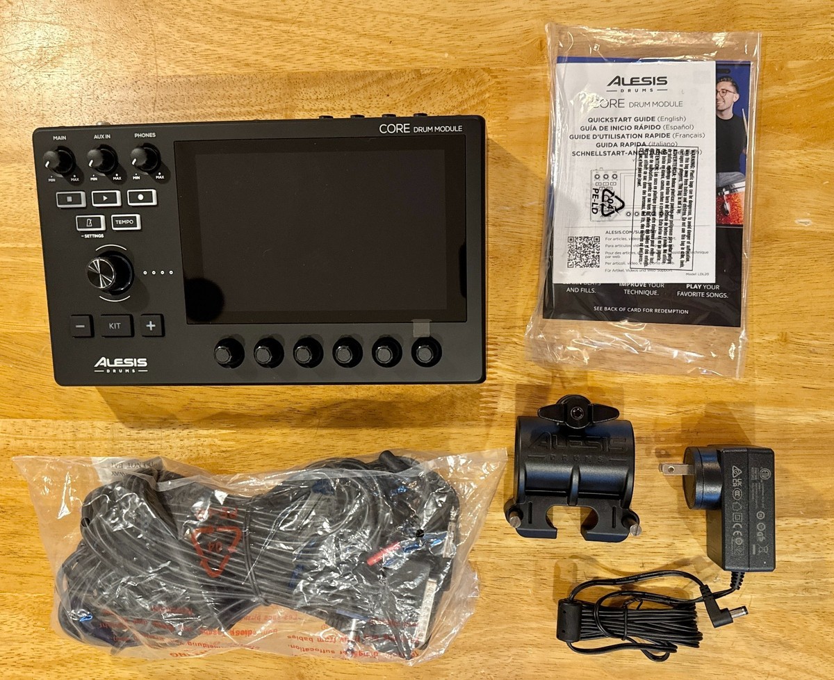 NEW Alesis CORE Drum Module w Cable Snake/Mount/Power Adapter