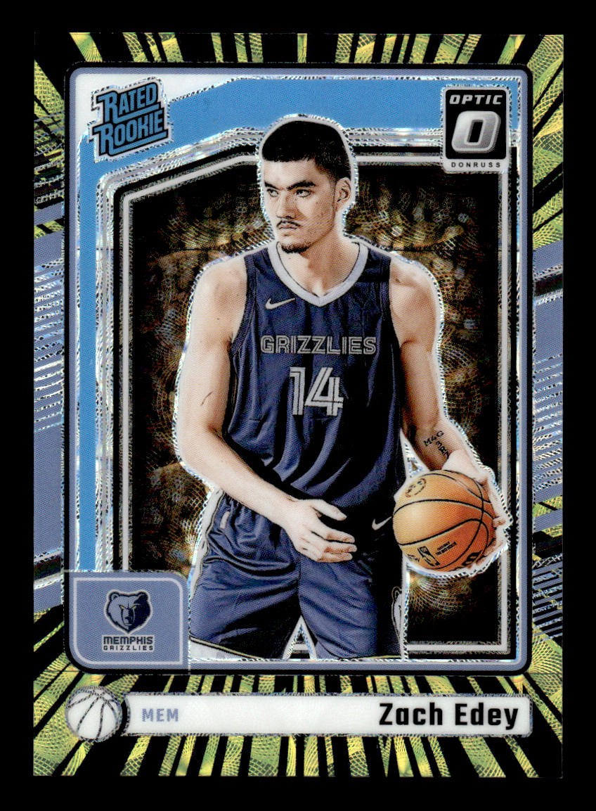 2024-25 Donruss Optic Zach Edey RC /75 Electricity International #288 Grizzlies