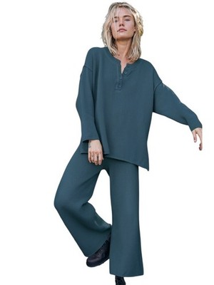 FREE PEOPLE Hailee Sweater Set - Balsam aka Dark Green| New