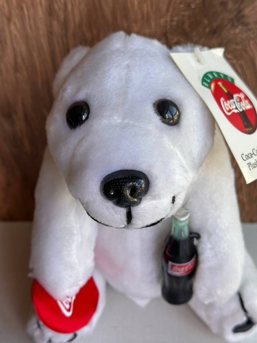 Coca-Cola weißer Eisbär Plüsch Cola Flasche weißer Bär Stofftier Vintage - Bild 2 von 6