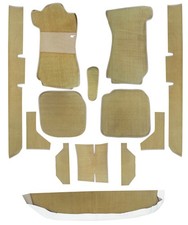 Teppichsatz Teppich für Mercedes W114 W115 Limousine Gummi Absatzschoner Beige.