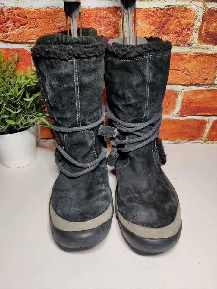 WOMENS CUSHE DE LUXE WATERPROOF IT CUFF BOOT UK 8 BLACK SUEDE WARM WINTER BOOTS - Image 2 of 4