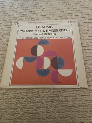 Brahms Symphony No 4 in E Minor Opus 98 William Steinberg Pittsburgh Symphony LP