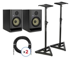 KRK ROKIT 7 G5 7-inch Powered Studio Monitor Pair with Stands and Cables