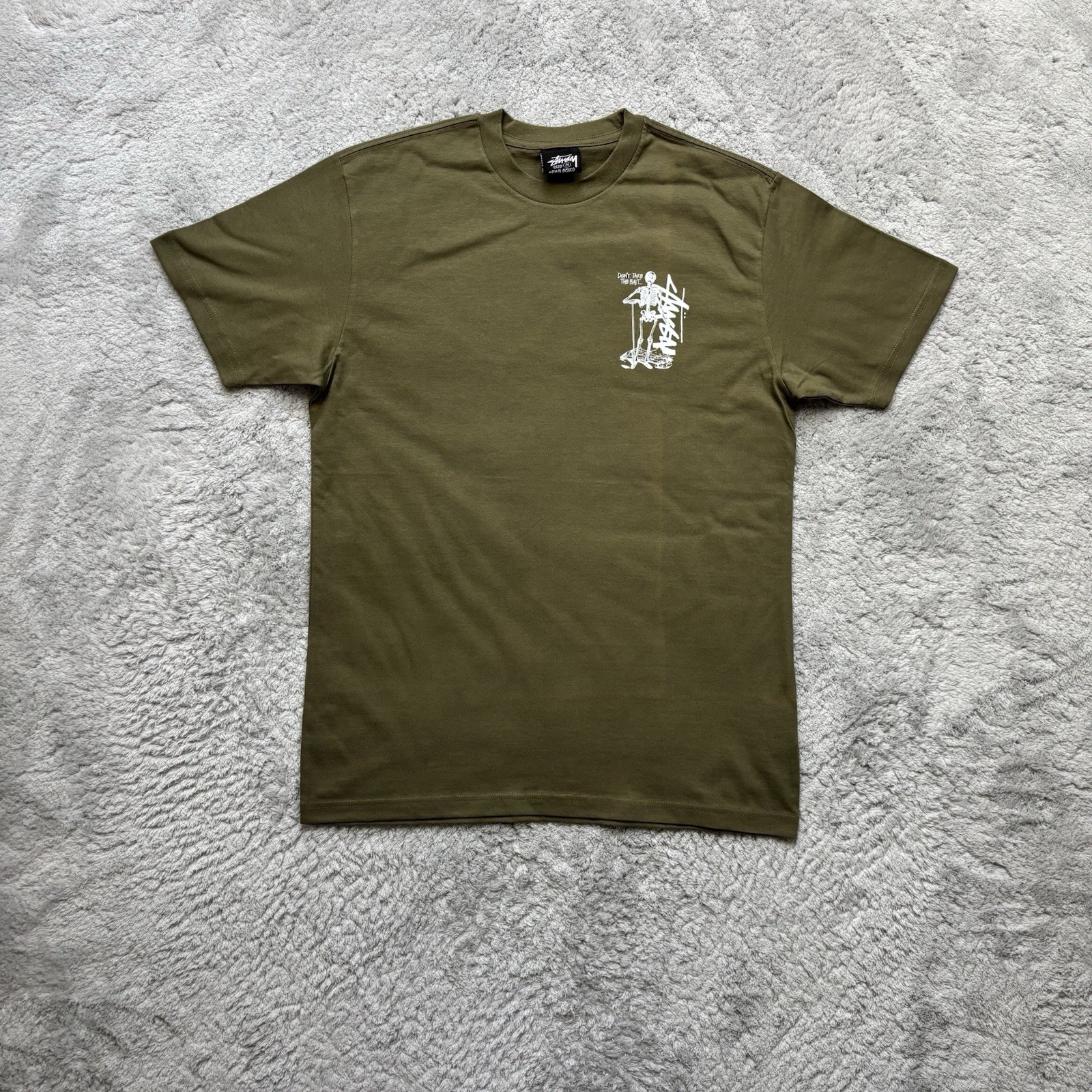 Stüssy printed T-shirt men's with back print | S | green image 2