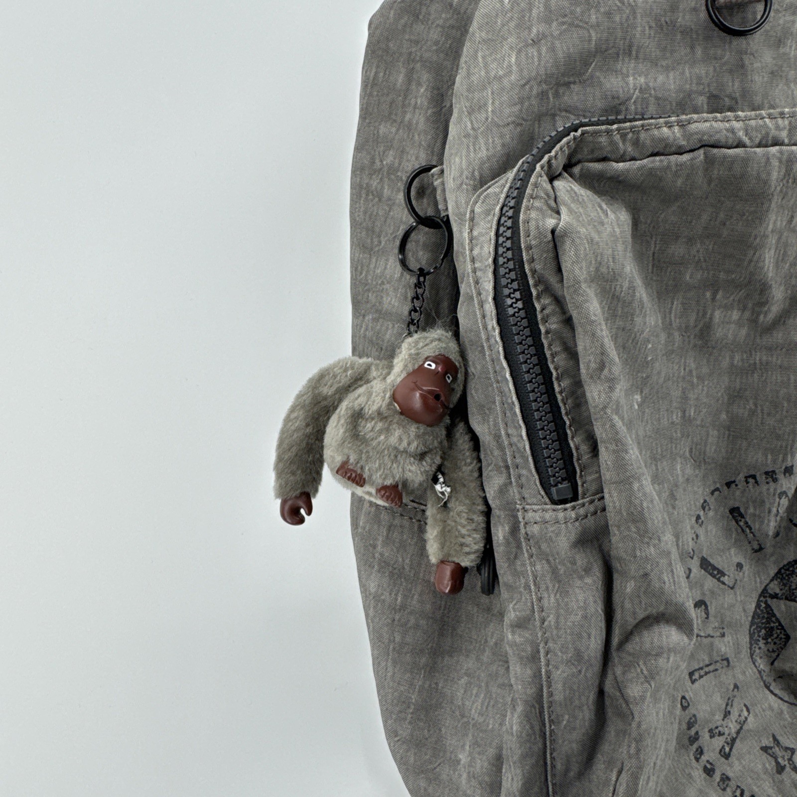 Kipling Firefly Up Gray Nylon Backpack Laptop Bag - image 4