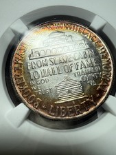 1950-S SILVER BOOKER T WASHINGTON 50C ✪ NGC MS-66 ⭐️ Star RARE REVERSE MOUNT