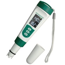 Display PH Meter Watter Tester 5 in 1, Functions PH,TDS,EC,Salt,Temp, IPX5 Wa...