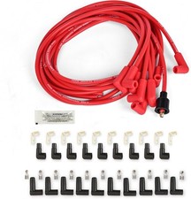 Universal Spark Plug Wire Set 8.5mm Spark Plug Wires With Red Hei 90 Degree B...