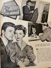 Burt Lancaster, Nancy Davis Reagan, Double Full Page Vintage Pinup, aa
