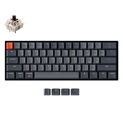 BLACK - KEYCHRON K12 BLUETOOTH WIRELESS MECHANICAL KEYBOARD BROWN TACTILE K12G3