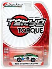GreenLight 1970 Bre Datsun 240Z Green Machine Tokyo Torque 29880-A Chase 1/64
