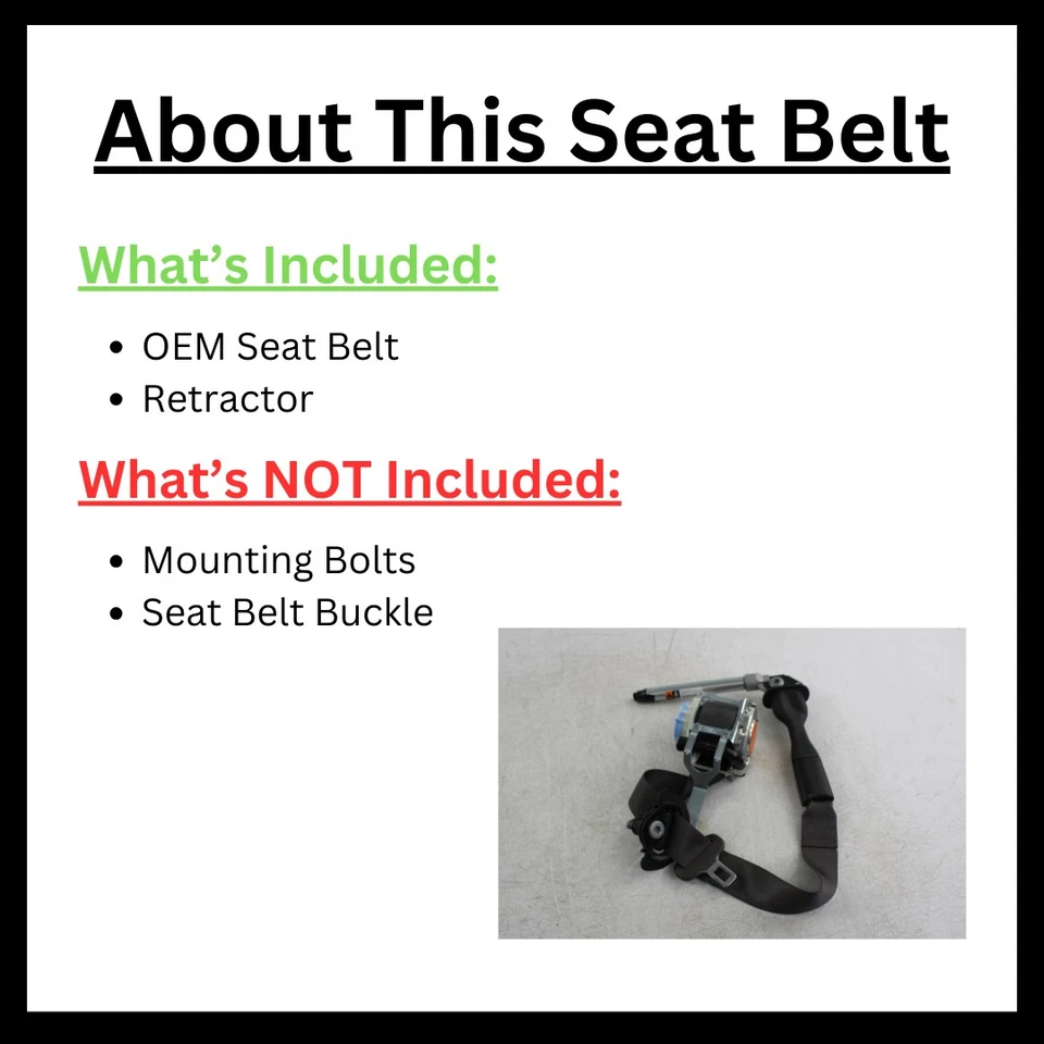 Cinturón de seguridad conductor delantero retractor compatible con 13-15 EXPLORER 2721250 Foto 3 de 4