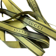 Made in Italy. New    Authentic    GUCCI Ribbon Green, 5/8" wide, 5 yards,