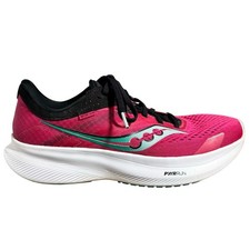 Saucony Ride 16 Running Sneaker Women 10 Rose Black Comfort Active Walking