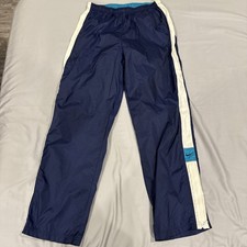 Women s Vintage Nike Windbreaker Track Pants Blue Szize XL 16/18