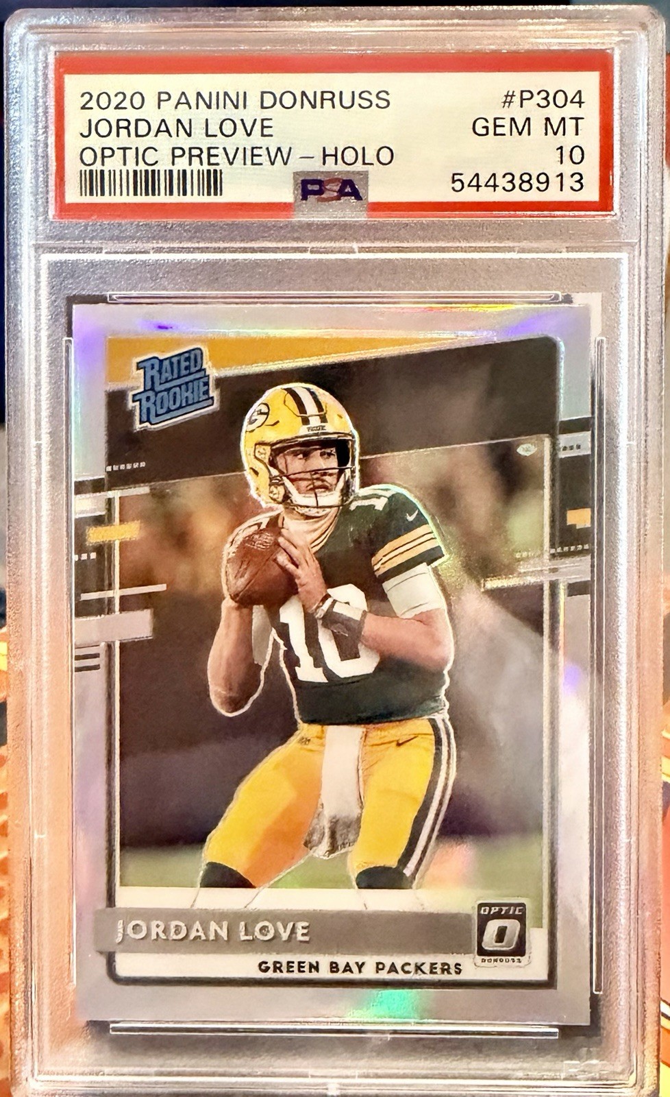 Jordan Love Panini Donruss #P304 Optic Preview-Holo