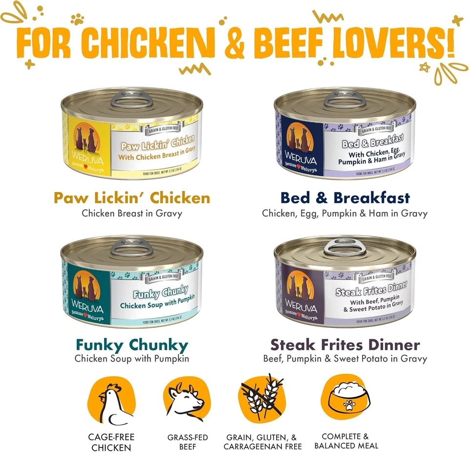 Comida clásica para perros, paquete de variedad, lote Baron's, comida húmeda para perros, latas de 5,5 oz (paquete de 24) Foto 3 de 4