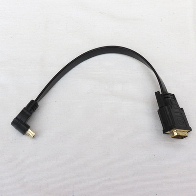 HDMI Rechter Winkel Up oder Down auf DVI-D Dual Link Flachkabel 30cm gebraucht