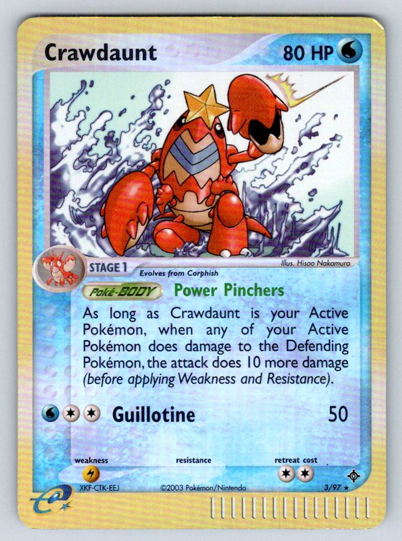 Reverse Holofoil Crawdaunt 3/97 EX Dragon MP