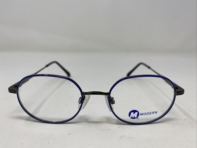 Modern Optical Chummy Gunmetal/Blue 45-16-135 Full Rim Eyeglasses Frame XA73
